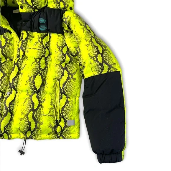 Authentic Off White Neon Green Removable Hoodie Jacket - Picture 7 of 8